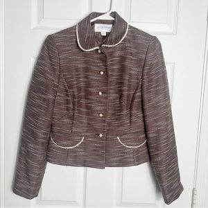 Liz Claiborne | Womens Blazer Size 4 Tweed Brown